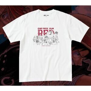 Uniqlo x One Piece Film RED Crew Graphic T-shirt in White Unisex